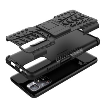LN suojakuori tuella Xiaomi Redmi Note 11S 5G/Poco M4 Pro 5G black