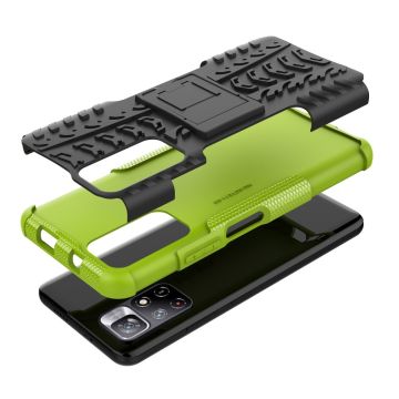 LN suojakuori tuella Xiaomi Redmi Note 11S 5G/Poco M4 Pro 5G green