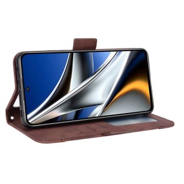 LN 5card Flip Wallet Poco X4 Pro 5G brown