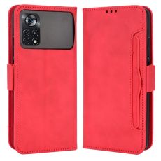 LN 5card Flip Wallet Poco X4 Pro 5G red