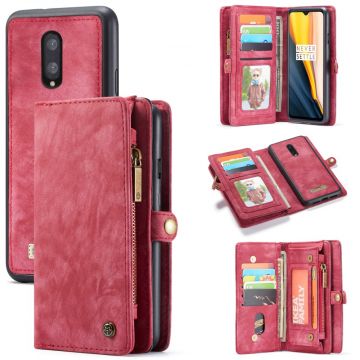 CaseMe 2in1 lompakko 11 card OnePlus 7 Red