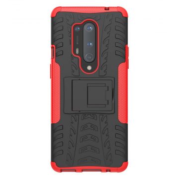 LN kuori tuella OnePlus 8 Pro Red