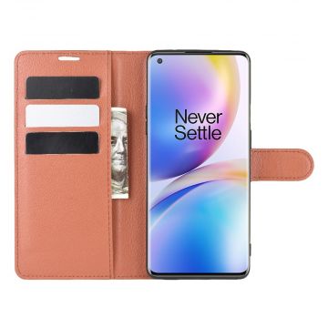 LN Flip Wallet OnePlus 8 Pro Brown