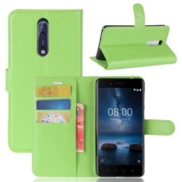 Luurinetti Nokia 8 Flip Wallet green
