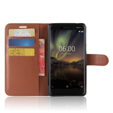 LN Flip Wallet Nokia 6.1 brown