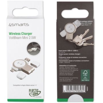 4smarts Apple Watch laturi USB-A/USB-C-liittimet  