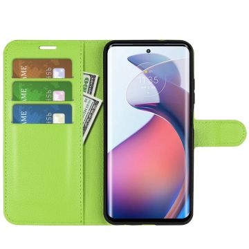 LN Flip Wallet Motorola Edge 30 Fusion green