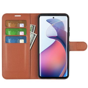 LN Flip Wallet Motorola Edge 30 Fusion brown