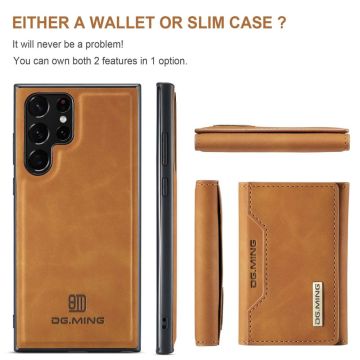 DG. MING suojakuori + lompakko Samsung Galaxy S23 Ultra brown