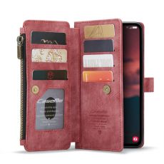 CaseMe 10card lompakkokotelo Galaxy A14 4G/A14 5G red