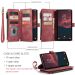 CaseMe 10card lompakkokotelo Galaxy A54 5G red