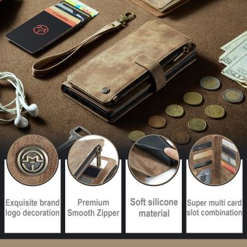 CaseMe 10card lompakkokotelo Galaxy A54 5G brown