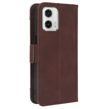 LN Flip Wallet 5card Motorola Moto G73 brown
