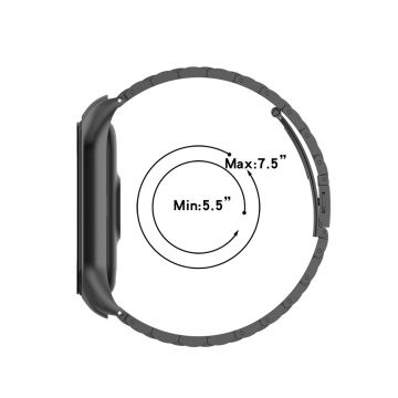 LN vaihtoranneke teräs Xiaomi Mi Band 5/6/7 black