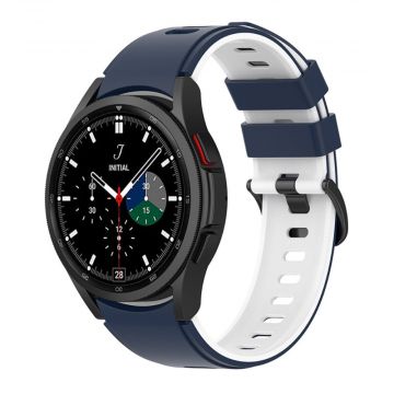 LN ranneke silikoni Samsung Galaxy Watch 4/5/6 -sarja blue/white
