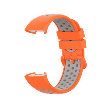LN ranneke Fitbit Charge 3/4 silikoni orange/grey