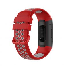 LN ranneke Fitbit Charge 3/4 silikoni red/grey