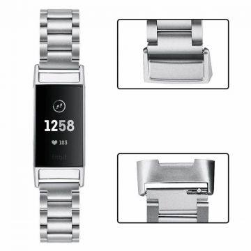 LN ranneke Fitbit Charge 3/4 teräs silver