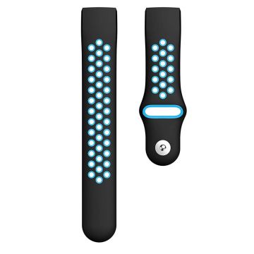 LN V2 ranneke silikoni Fitbit Charge 3/4 black/blue