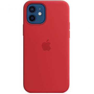 Apple iPhone 12/12 Pro Silicone Case MagSafe red