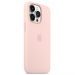 Apple iPhone 13 Pro silikonisuoja MagSafella chalk pink