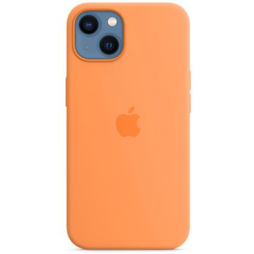 Apple iPhone 13 Mini silikonisuoja MagSafella marigold