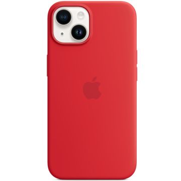 Apple iPhone 14 silikonisuoja MagSafella red