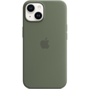 Apple iPhone 14 silikonisuoja MagSafella olive