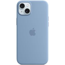 Apple iPhone 15 Plus silikonisuoja MagSafella Winter Blue
