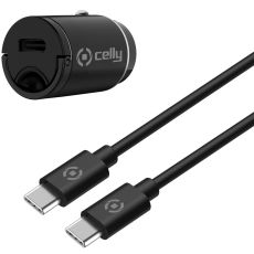 Celly autolaturi USB-C + USB-C kaapeli 20W