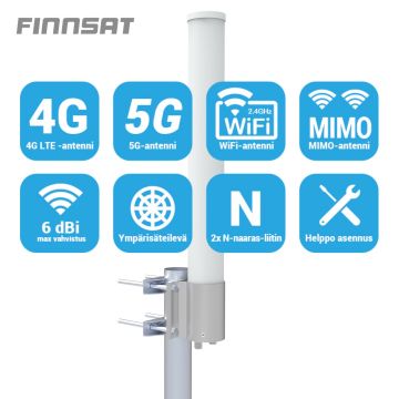 Finnsat MIMO-paaluantenni 3G/4G/5G-verkkoihin FS3500