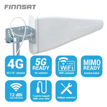 Finnsat suunta-antenni 4G/5G-verkkoihin 12 dBi FS5000