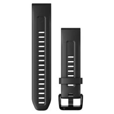 Garmin QuickFit 20mm vaihtoranneke (silikoni) black / black