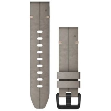 Garmin QuickFit 20mm vaihtoranneke (nahka) grey / black