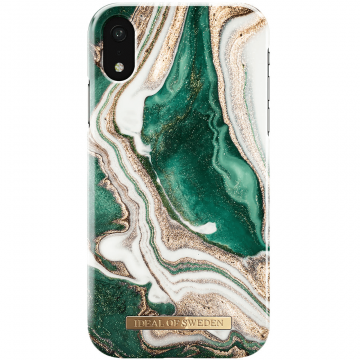 Ideal Fashion Case iPhone Xr golden jade marble