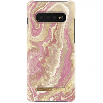 Ideal Fashion Case Galaxy S10+ golden blush marble