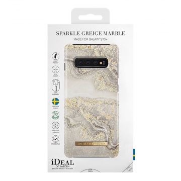 Ideal Fashion Case Galaxy S10+ sparkle greige marble
