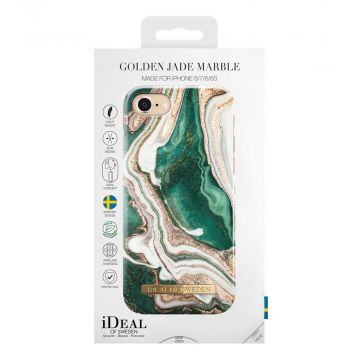 Ideal Fashion Case iPhone 6/6S/7/8/SE golden jade marble