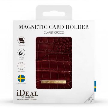 iDeal Magnetig Card Holder croco claret