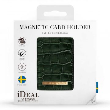 iDeal Magnetig Card Holder croco green
