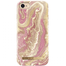 Ideal Fashion Case iPhone 6/6S/7/8/SE golden blush marble