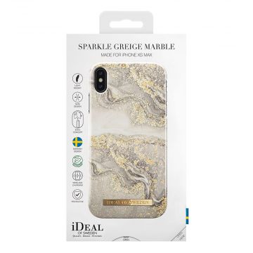 Ideal Fashion Case iPhone Xs Max sparkle greige marble