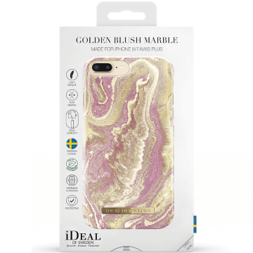 Ideal Fashion Case iPhone 6/6S/7/8 Plus golden blush marble