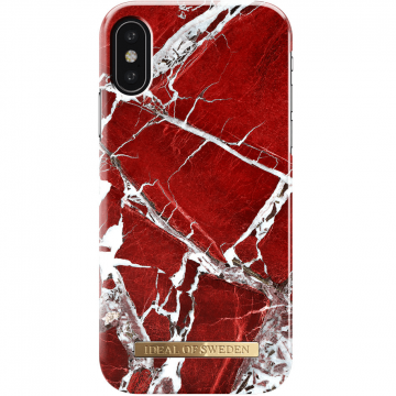 Ideal Fashion Case iPhone X/Xs scarlet red marble