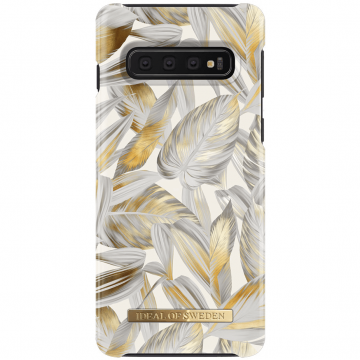 Ideal Fashion Case Galaxy S10 platinum leaves