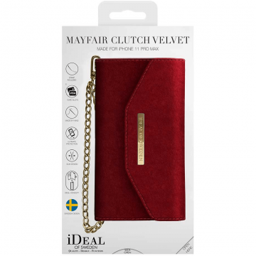 Ideal Mayfair Clutch Velvet iPhone 11 Pro Max red