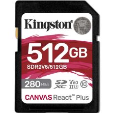 Kingston Canvas React Plus V60 SDXC-muistikortti 512GB