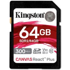 Kingston SDXC 64GB Canvas React Plus 300R/260W -muistikortti