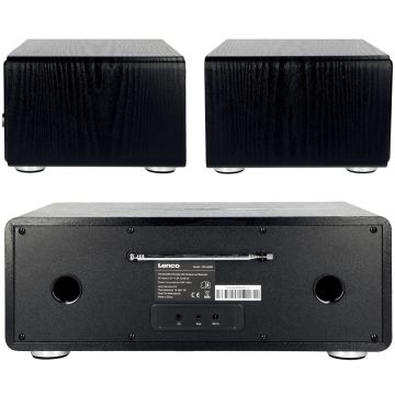 Lenco DIR-260 -audiojärjestelmä Black