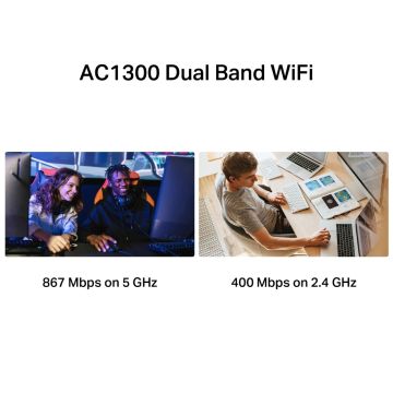 Mercusys MA30H AC1300 High Gain WiFi Dual Band USB -adapteri